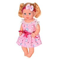 Дитяча лялька Яринка Bambi M 5603 українською мовою (Рожеве плаття сонечко)