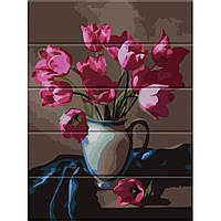Картина за номерами для дерева "Чудові тюльпани" ASW083 30х40 см