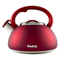 Чайник зі свистком для плити 3 л MAGIO MG-1193 Red