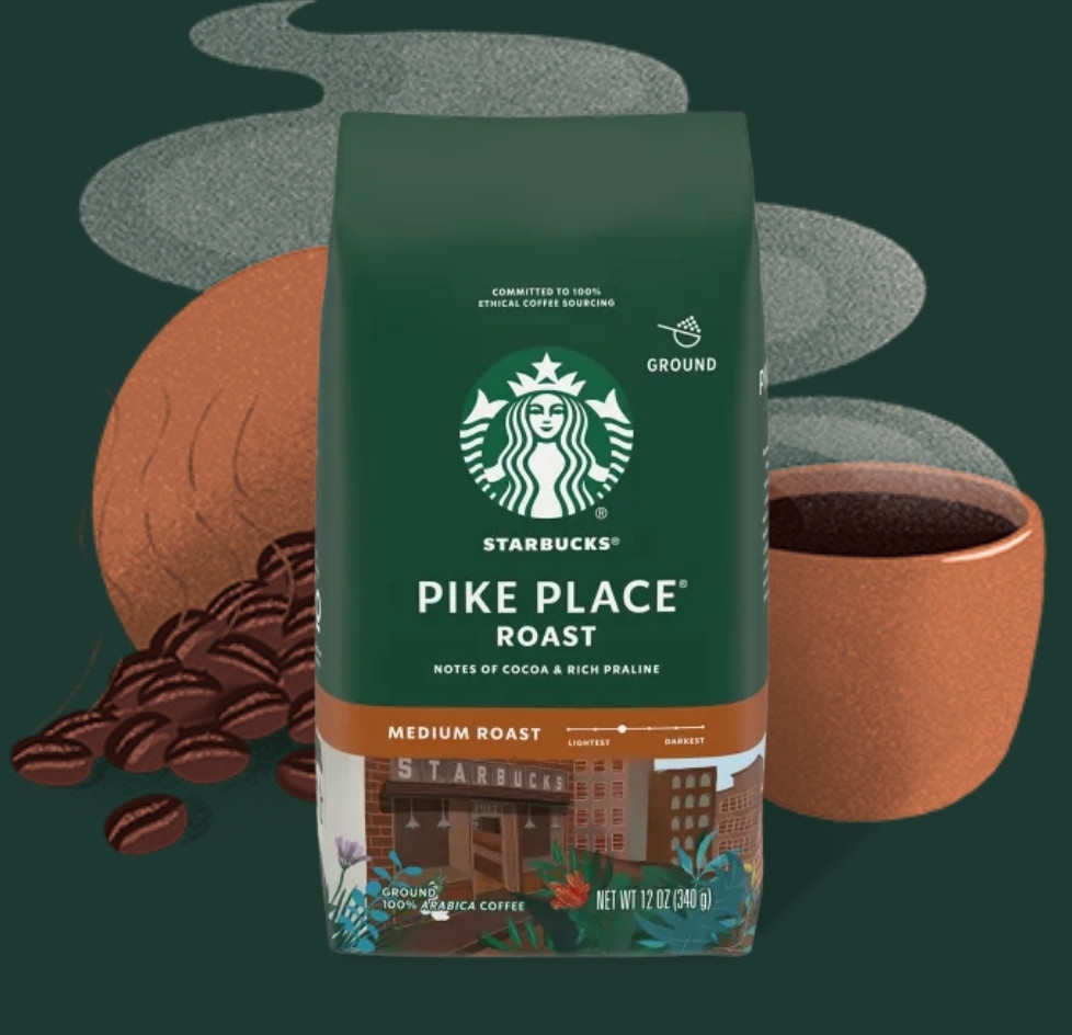 Мелена кава Starbucks Pike Place Roast 510г, США