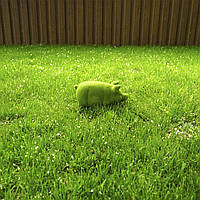 Декоративна садова фігурка "Green Pig" 35х15х18 см садові фігури з полістоуну, фігурка в сад для дачі «T-s»