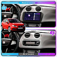 Штатна магнітола Lesko для SEAT Ibiza IV 2008-2012 екран 9" 1/16Gb Wi-Fi GPS Base 2 шт., фото 3