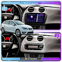 Штатна магнітола Lesko для SEAT Ibiza IV Рестайлінг 2012-2015 екран 9" 1/16Gb Wi-Fi GPS Base 2 шт., фото 3