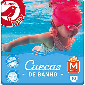 Підгузки-трусики для плавання Auchan Baby Culottes 10шт 11-18кг