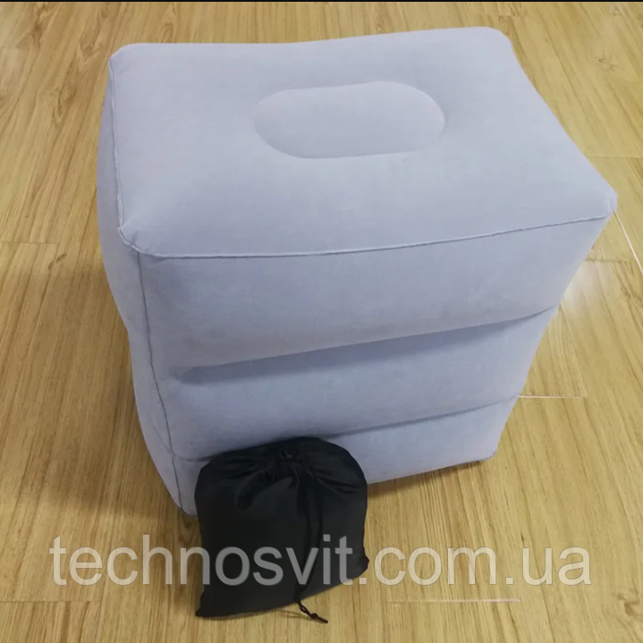 Надувная подушка в поездку подушка для ног под стол пуф под ноги - фото 10 - id-p2115825445