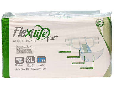 Підгузки для дорослих торгової марки Flexi life plus №30 розмір XL