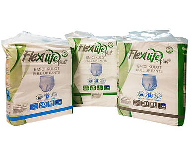 Підгузки-труси для дорослих торгової марки Flexi life plus №30 розмір L