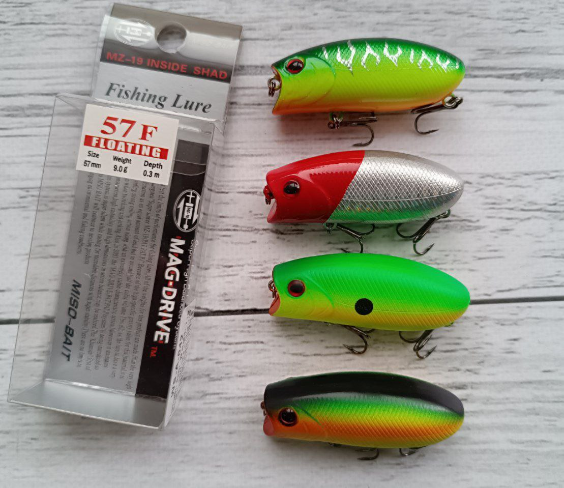 Набір Воблерів попперів Miso-Bait Lucky Craft Malas 57мм 9гр 4шт