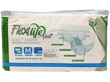 Підгузки-труси для дорослих торгової марки Flexi life plus №30 розмір M