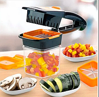 Овощерезка слайсер Dicer Fruit Vegetable Cutter Nicer Dicer Quick Stainless Steel Chopper - ORANGE 5 в 1