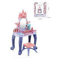 Детский туалетный косметический столик-трюмо h=74 см со стульчиком 661-136 с пианино