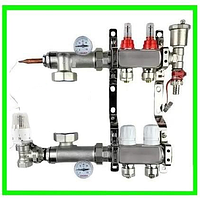 Колектор для теплої підлоги на 2 контури в зборі  POLMARK (ПОЛЬЩА)