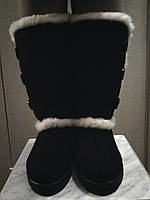 Бурки жіночі зимові валянки угги тёплі чорні высокі до -25С 37р = 24 см