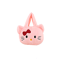 Сумка детская плюшевая Hello Kitty Розовая