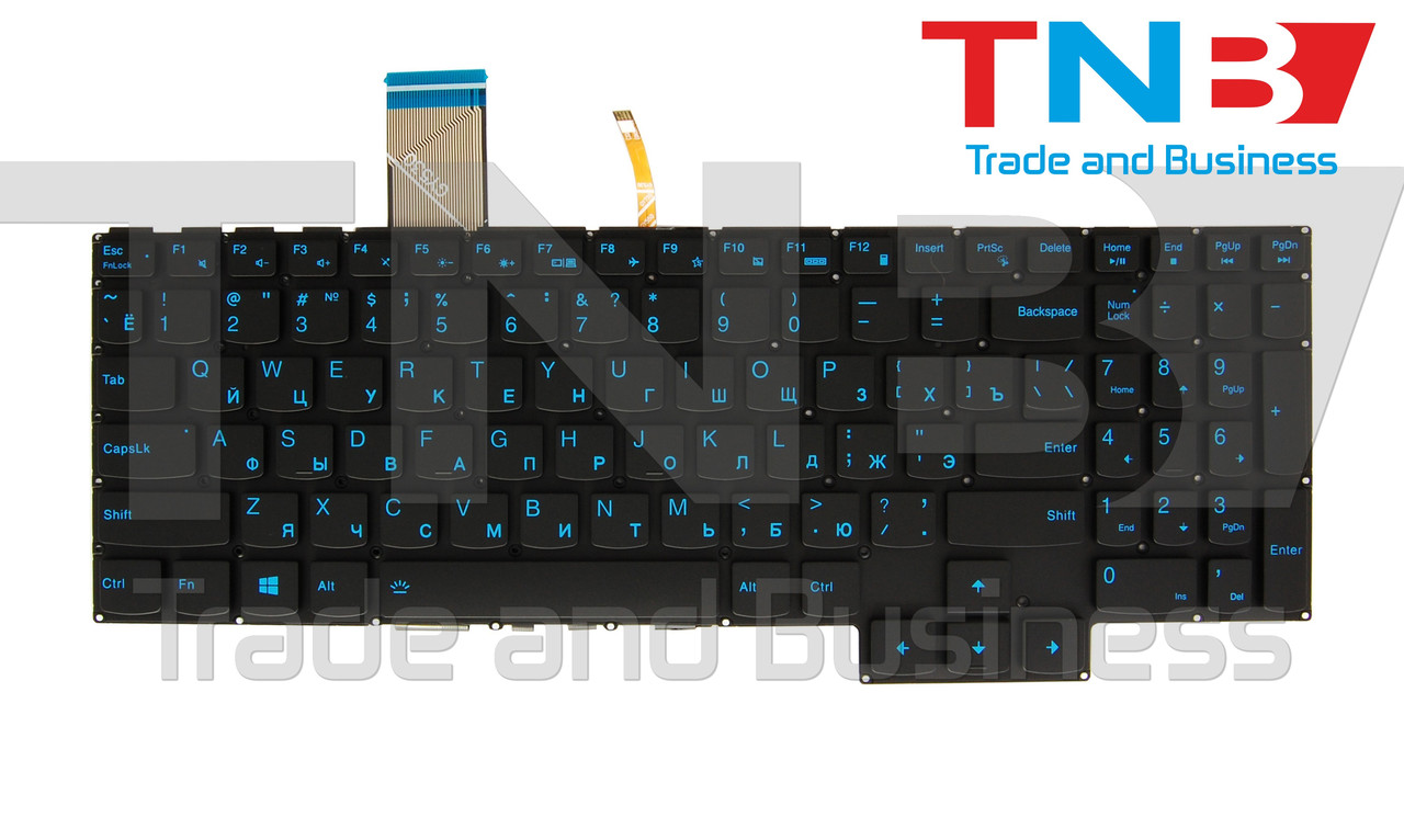 Клавіатура LENOVO LEGION 5-15ARH7H 17ITH6 16ITH6 Legion Pro 5 16IRX8 Черная з підсвічуванням RU СИНИЕ Б/ВКВЫ