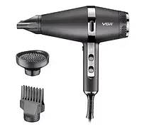 Фен стайлер для волос профессиональный,VGR V-451 мощный фен с ионизацией для укладки и сушки волос Черный spn