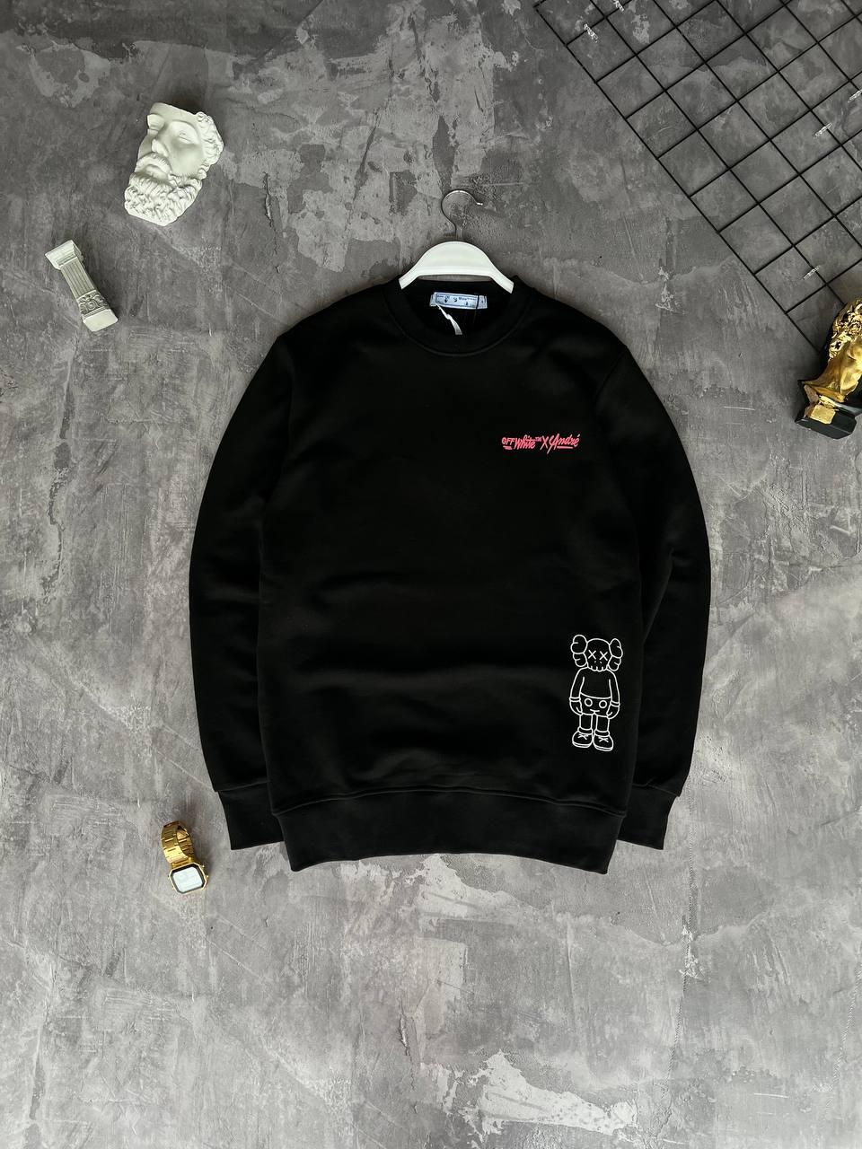 Чоловіча кофта світшот OFF WHITE M1823 чорна