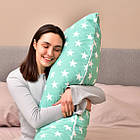 Наволочка для подушки S-Form, 40х130см бавовна бязь м'ята зірки, фото 7