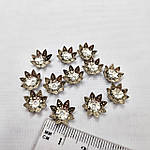 Металевий обіймач (шапочка) для намистин 10 мм, фото 3