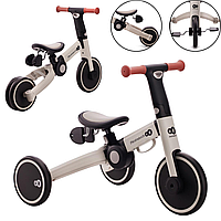 Детские велобеги беговелы трехколесные для малышей 3в1 Kinderkraft 4TRIKE Silver Grey, Беговел-велосипед