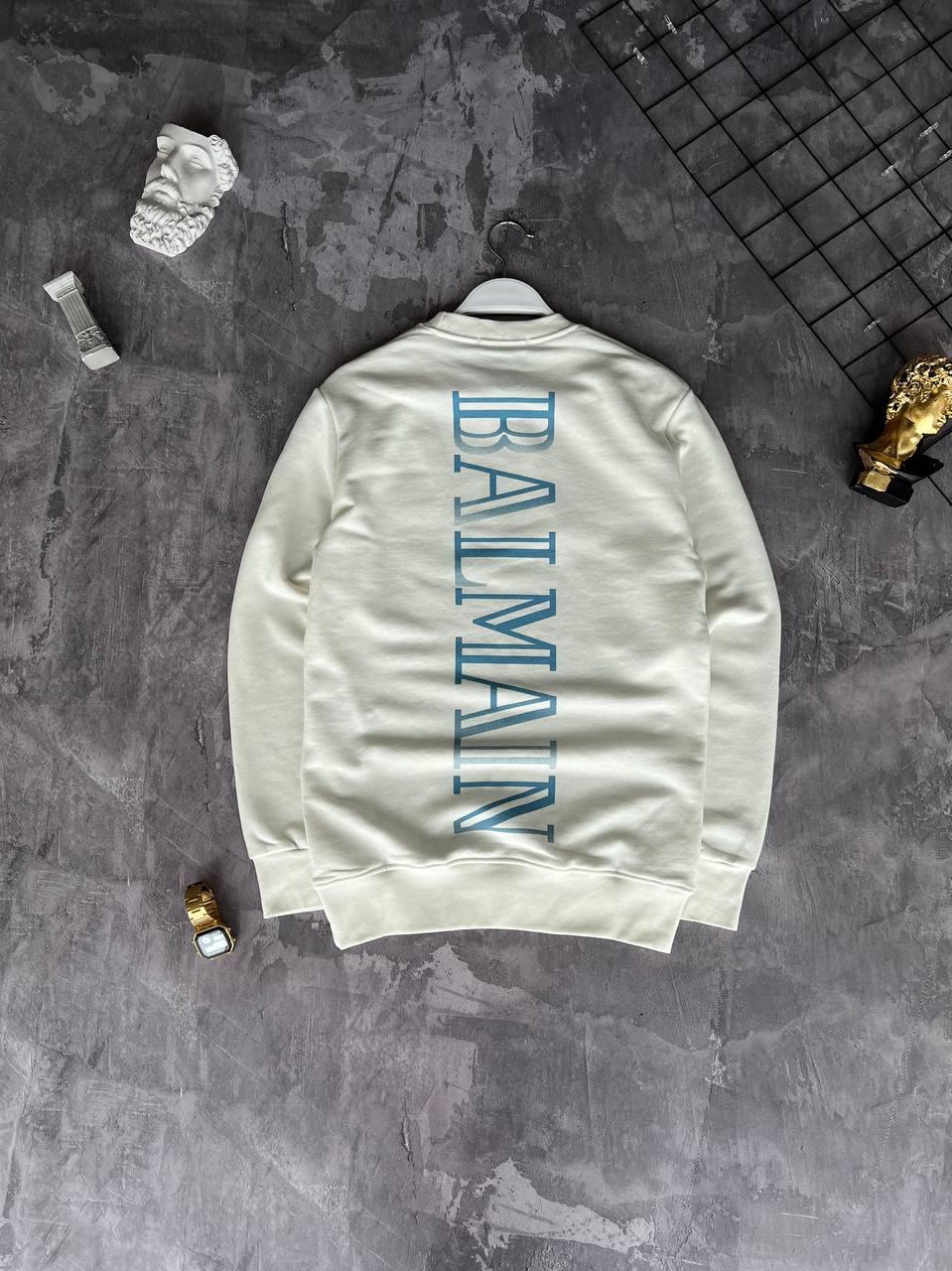 Чоловіча кофта світшот Balmain M1820 біла