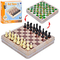 Шахматы магнитные 2 в 1 F389 с игрой Змейки-лестницы BuyIT Шахи магнітні 2 в 1 F389 з грою Змійки-драбинки
