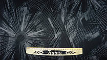 Тканина дайвінг колір чорно-сірий "Геометрична проекція"