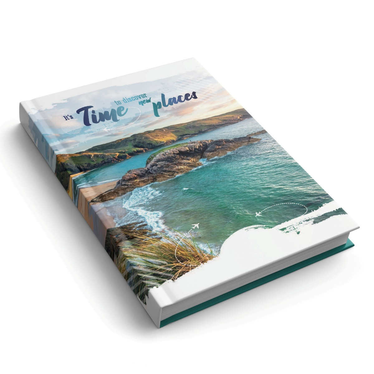 Блокнот А5 тверда обкладинка, 160 к. клітинка, "Time new places" (Острови) 1В 2507, фото 1