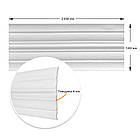 Самоклеючий гнучкий плінтус білий 2300*140*4 мм Багет самоклейка, фото 3