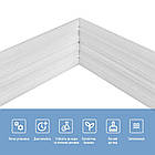 Самоклеючий гнучкий плінтус білий 2300*140*4 мм Багет самоклейка, фото 4