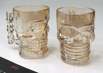 Набір 6 шт. Кухоль для пива череп 450 мл, Золотий (Olens) Ко-Ко 102-542