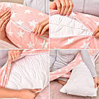 Наволочка для подушки S-Form, 40х130см бязь бавовна пудра зірки, фото 3