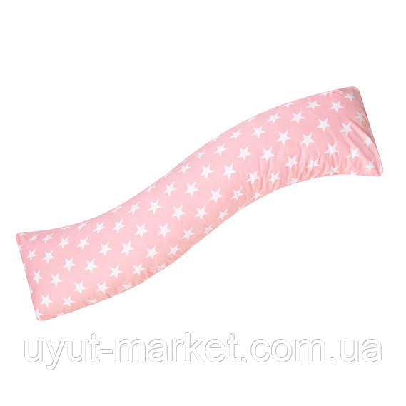 Наволочка для подушки S-Form, 40х130см бязь бавовна пудра зірки, фото 1