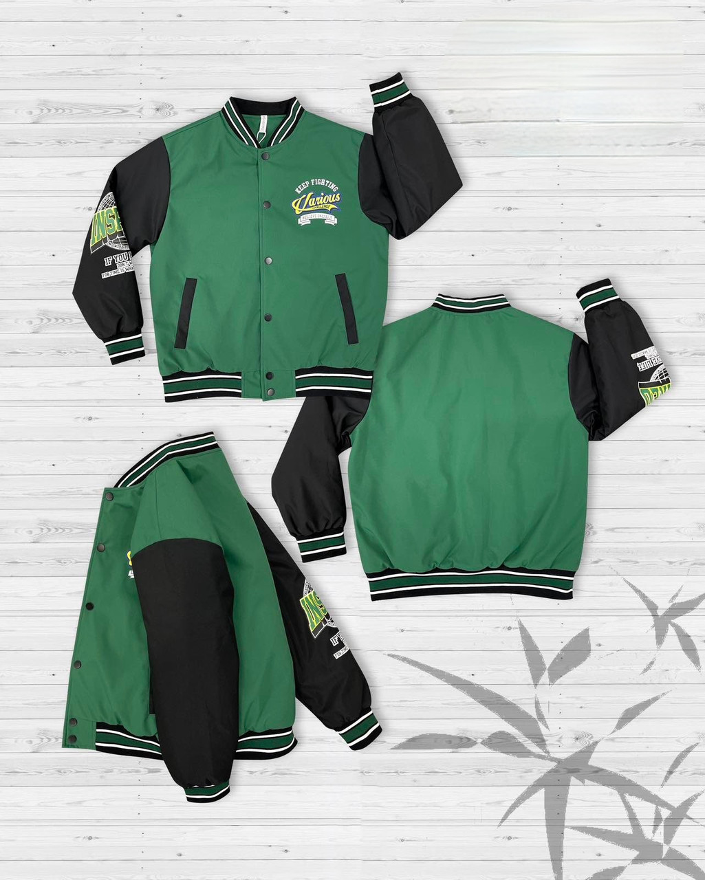 Куртка Бомбер Dola Elvin для хлопчика 7-15 років демісезонна, Зелений, 122 146, Зелений, фото 1