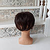 Накладка на маківку на зажимах з термоволосся шоколадний RY603-6, фото 5