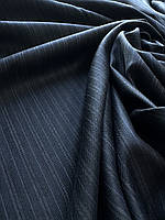 Ткань Костюмная-Шерсть-Шелк Италия (т.серая-полоса). Качество высокое! Большой выбор! Для пошива одежды.