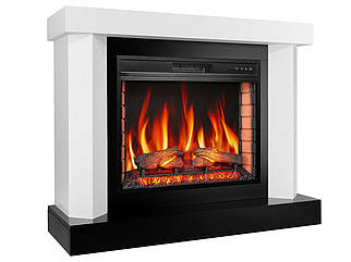 Камінокомплект ArtiFlame Yukon AF28S білий з обігрівом і звуком горіння вогню