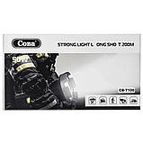 Акумуляторний світлодіодний ліхтарик ручний з ергономічною ручкою BL T-100 torch із захистом від води, фото 8