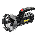 Акумуляторний світлодіодний ліхтарик ручний з ергономічною ручкою BL T-100 torch із захистом від води, фото 10