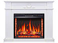 Камінокомплект ArtiFlame Neoclassic AF28S білий з обігрівом і звуком горіння вогню, фото 3