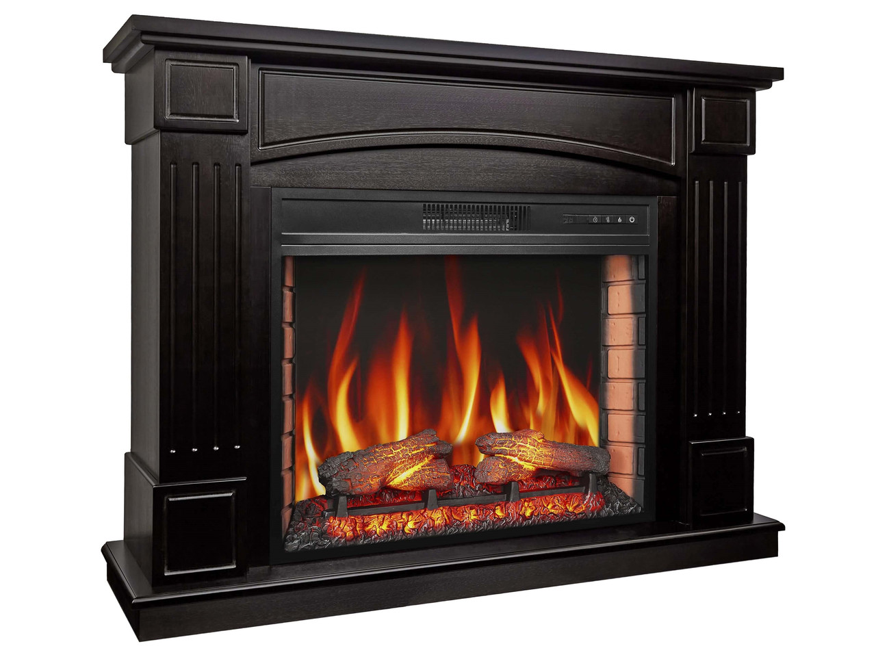 Камінокомплект ArtiFlame Boston AF28S венге з обігрівом і звуком горіння вогню, фото 1
