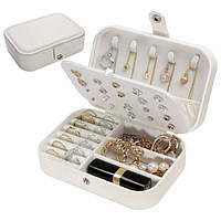 Шкатулка для прикрас біжутерії сережок каблучок органайзер 16х11см Білий (60486)