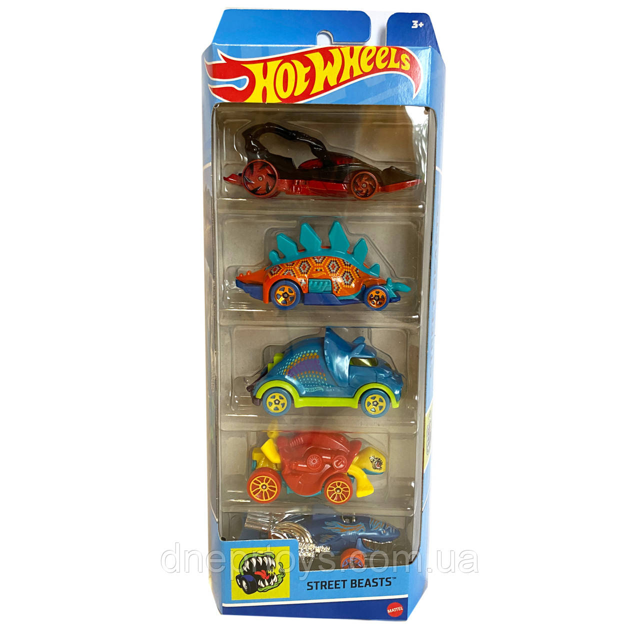 Подарунковий набір з 5-ти базових машинок Hot Wheels Хот віллс HW Street beasts звірі вулиці 1:64 метал (1806)