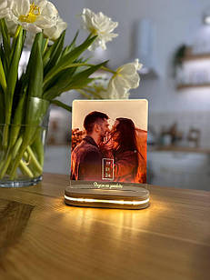 Світильник для закоханих,з вашим фото,  USB роз'ємом,  20/20 см
