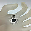 Срібний кулон Рунічний коло Чорний Онікс, фото 6
