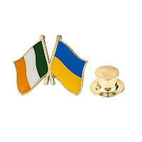Значок BROCHE Прапор Ірландія-Україна різнобарвний BRGV112803