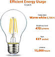 Лампа Amazon Basics LED E27 Edison 40W Warm White (B06Y38JYR6) 4179, фото 4