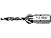 Сверло-метчик YATO М3 х 0.5 мм, HSS М2, HEX-1/4", l = 36/5 мм (YT-44840)