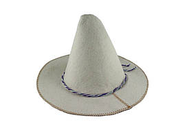 Банна шапка Luxyart "Поттер", натуральний войлок, білий (LA-061)