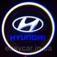 Логотип подсветка дверей Хюндай door logo Hyundai BLUE Код/Артикул 189